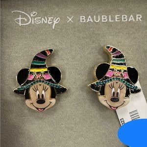 Disney X Baublebar Minnie Mouse Rhinestone Crystal Pave Witch Earrings